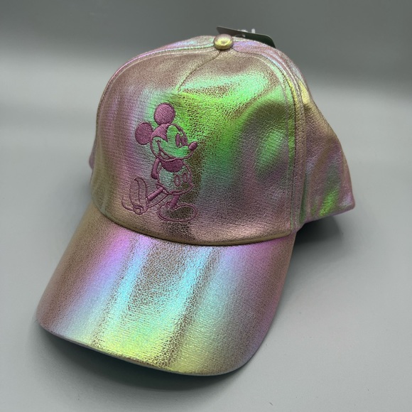 Walt Disney World 50th Anniversary EARidescent Pink Mickey Mouse Baseball Hat - Picture 1 of 4